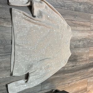 Express Cream Sweater with Sequins